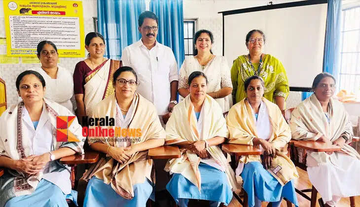 Ponnada for the angels in the healthcare field; love and respect for the nurses of Oduvally CHC on Nurses Day