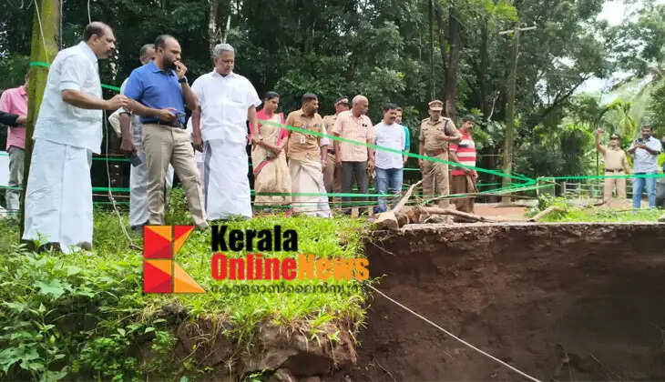 MLA and District Collector visit four collapsed bridges in Payyavoor, Kannur