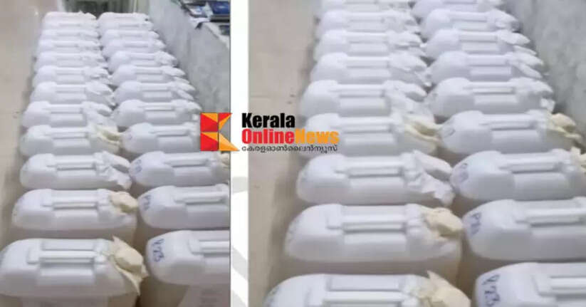 1155 liters of spirit smuggled in a secret compartment of a vehicle seized in Palakkad