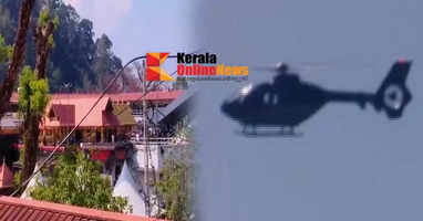 An unexpected helicopter flight at the Sabarimala Sannidhanam spread concern