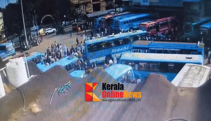 Passenger safety at Kannur's Taliparamba bus stand is again a question mark? A private bus ran over an 11-year-old girl who was about to board the bus; she was admitted to the hospital.