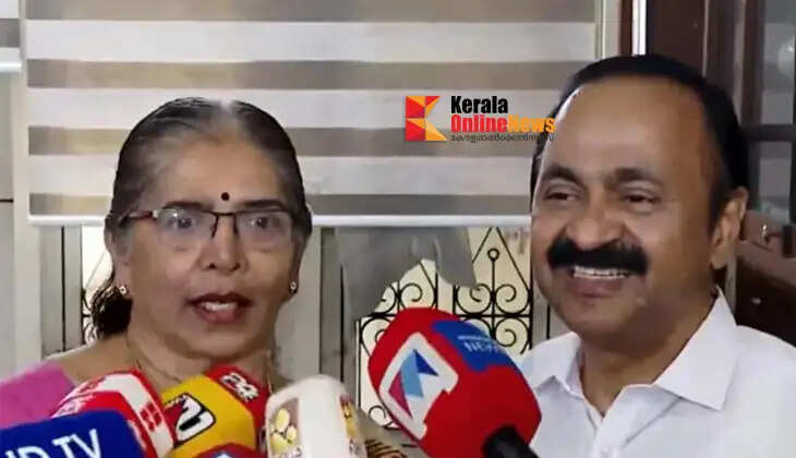 Chief Minister-designate V.D. Satheesan visits political guru G Karthikeyan's house; 'May our eldest son be a good Chief Minister who Kerala will always remember'; Sulekha Karthikeyan blesses him5