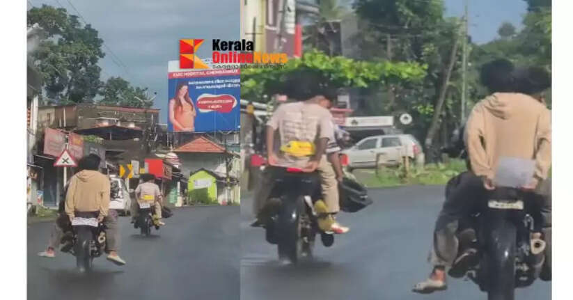 Police and Motor Vehicle Department register case against youths for practicing on new bikes by hiding number plates