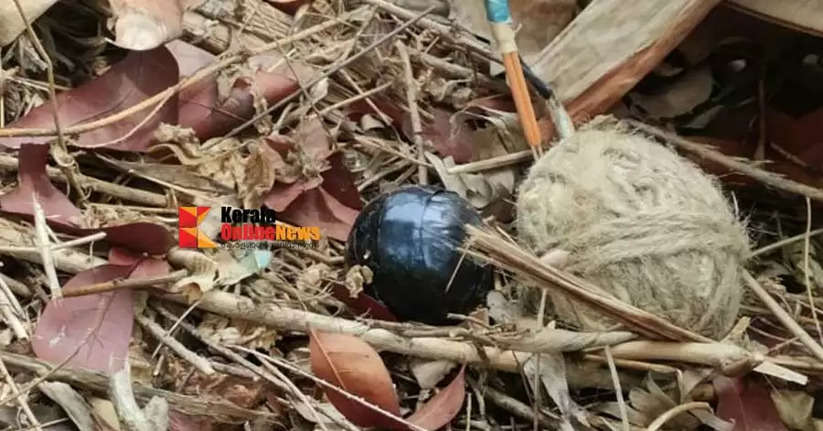 Police seized country-made bombs on Ponnyam Nayanar Road in Kannur