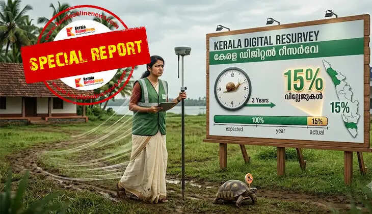 Digital re-survey in Kerala crawls; only 15% of villages completed even after three years.