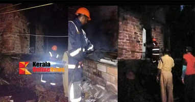 Alakode rubber smokehouse burnt down