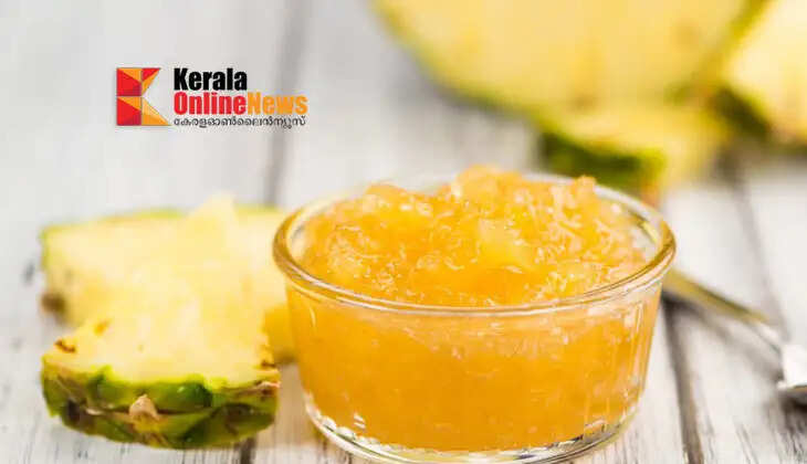 Pineapple jam in natural taste