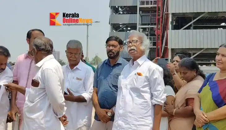 Kannur Corporation closes multi-level car parking center; LDF holds protest dharna
