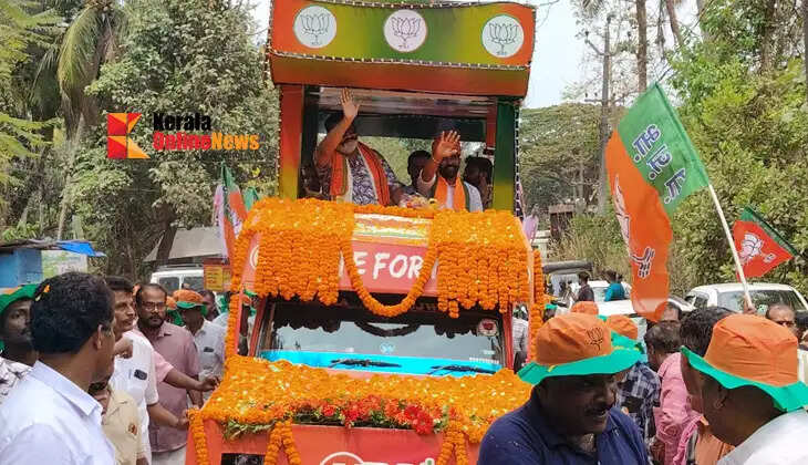 NDA road show led by Suresh Gopi shakes up the Chief Minister's hometown of Pinarayi