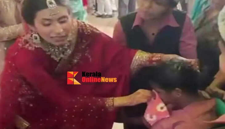Bride from Panur Kannur wins thunderous applause on social media for not forgetting her professional duty even on her wedding day