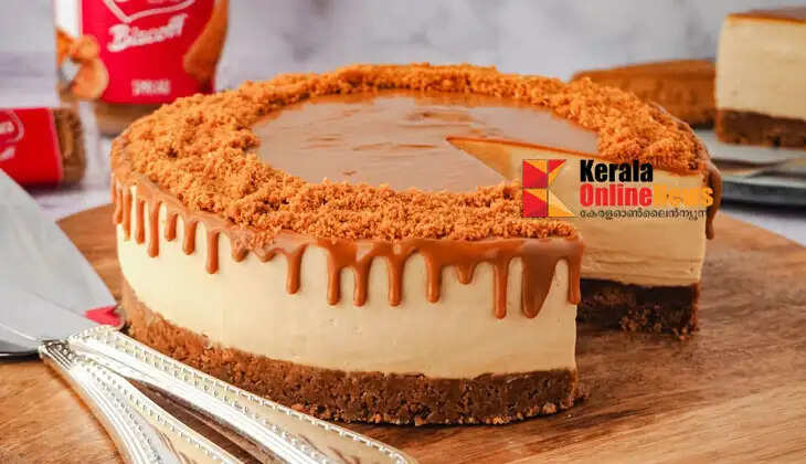 Delicious cheesecake made with biscuits at home!