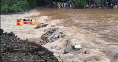 Heavy rain The temporary Footpath at Bavali River in Kottiyoor has collapsed.