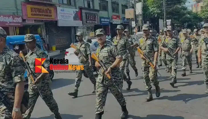 Assembly elections: Police conduct route march in Kannur to ensure law and order