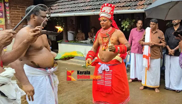 After a gap of 29 years, the Pudayoor Mana in the Taliparamba area is getting ready for Malayarattu; Rare mantra idols are being tied; Theyakolam ceremony was held