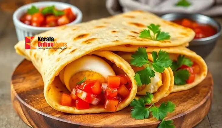 VegetableOmeletteChapathiRoll