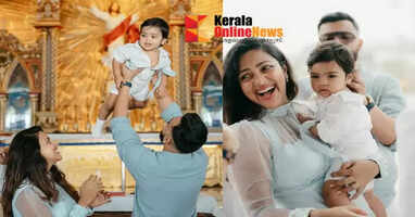 Amala Paul shares pictures from her son's baptism ceremony