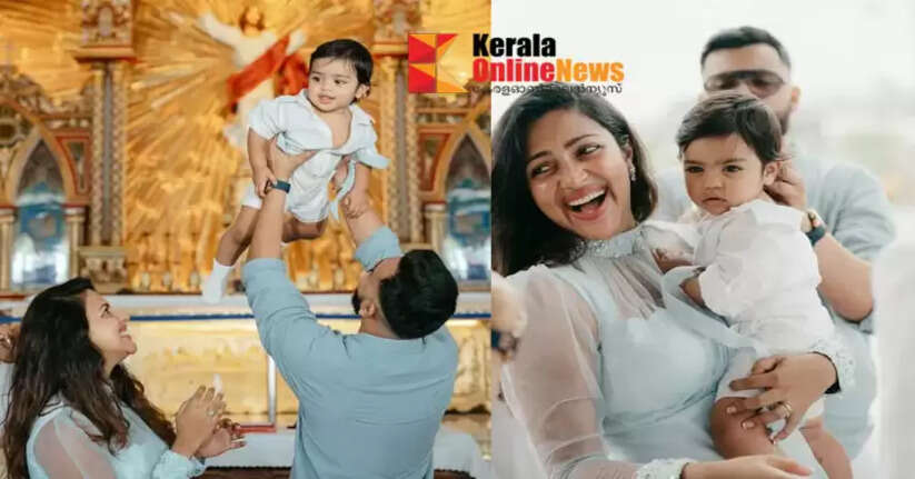 Amala Paul shares pictures from her son's baptism ceremony