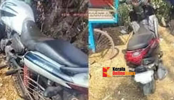 Accident in Kannur Narathi after two bikes collide; Three injured