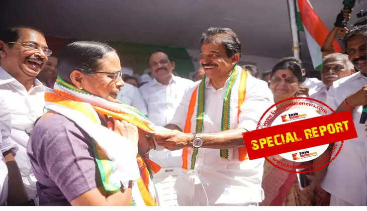 Aisha Potty was brought to Congress by KC Venugopal secret moves and the Congress launched a protest after discussing it with both ears