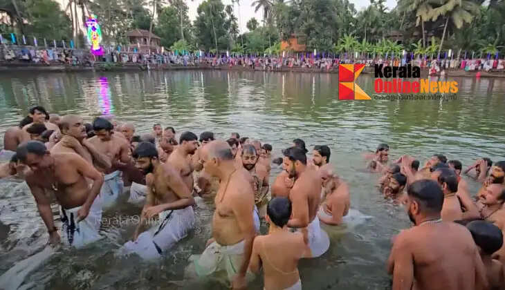 Thousands witness the procession of Lord Krishna and Balarama in Trichambaram