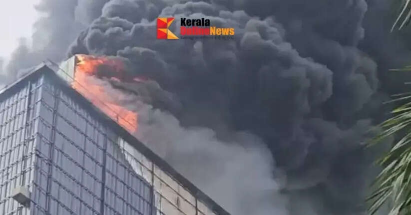 Massive fire breaks out at Baby Memorial Hospital in Kozhikode; Efforts to douse the fire continue