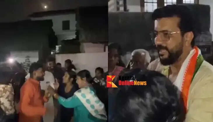 BJP workers stop Palakkad UDF candidate Ramesh Pisharody's campaign