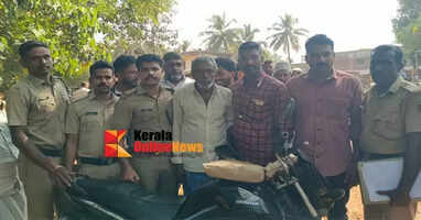 Middle-aged man arrested with ganja being smuggled on bike in Kanhangad