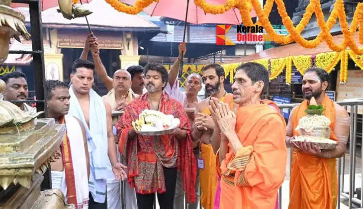 Tamil Nadu Chief Minister visits Kollur Mookambika temple; Vijay offers silver sword as offering